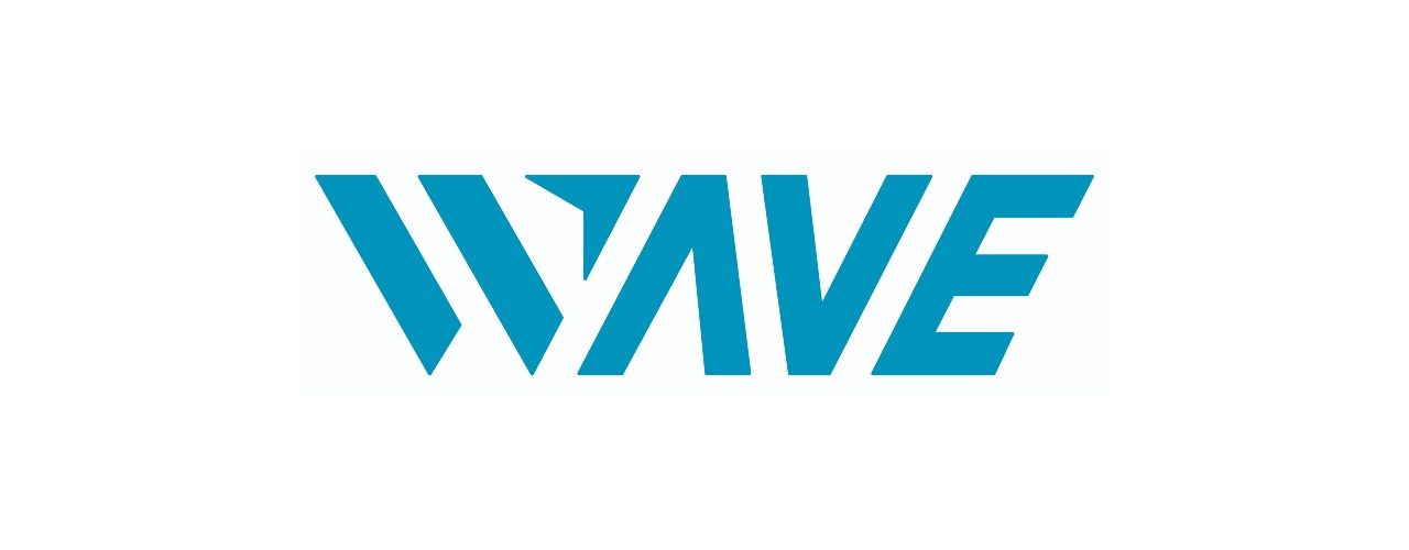 Wave logo white border
